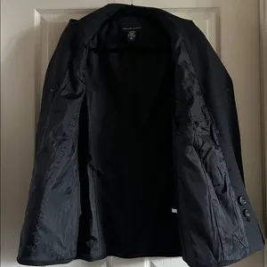 New York & Co Fall Gray Wool Blend Pea Coat Jacket Sz 6 Dark Academia Preppy thumbnail 11