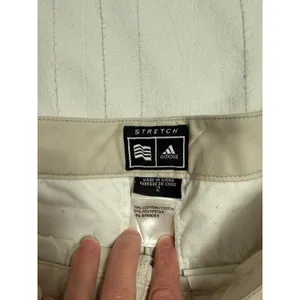 Adidas Stretch Beige Khaki Cropped Golf Pants Womens Size 2 Cargo Zip Pockets thumbnail 3