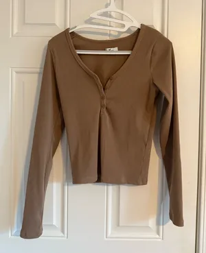 Hollister Brown Sweater Top thumbnail 1