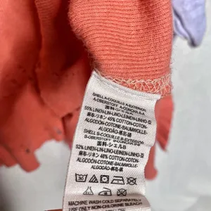 Free People We the Free Star Relaxed Distressed Henley Top Orange Linen Small thumbnail 8
