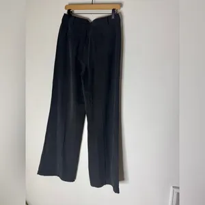 Paige Size 6 Black Faint Stripe Wide‎ Leg Dress Pants thumbnail 2