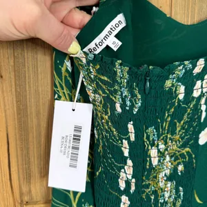 Reformation Rosi Dress Buena Green NEW thumbnail 11