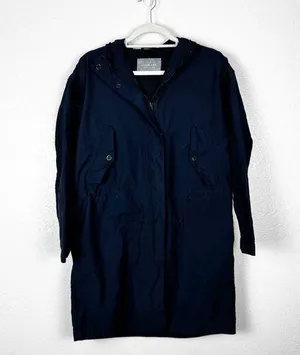 Everlane The City Anorak Coat Parka in Navy Blue Size XS thumbnail 1