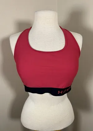 Under Armour Women's Armour Mid Crossback Sports Bra Pink XXL NWT thumbnail 1