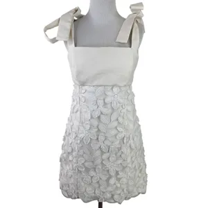 Alexis Elaina Revolve Floral 3D Applique Tie Bow Mini Dress Size Small thumbnail 2