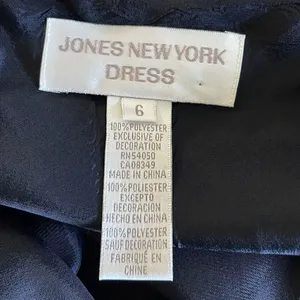 Jones New York Black Dress Size‎ 6 Classic. Midi length. thumbnail 6