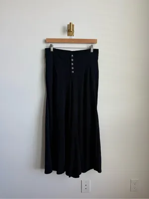 Anthropologie Ettawa Lucerne Wide Leg Pants Black XS thumbnail 6