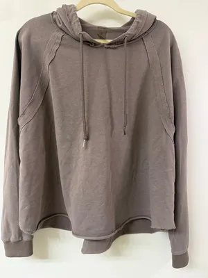 Altar’d State As Revival Hooded Pullover Sweater in Taupe/Brown Women’s Size M thumbnail 1