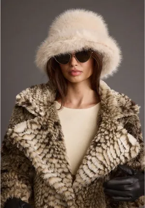 Bucket down cream faux hat 12th tribe thumbnail 1