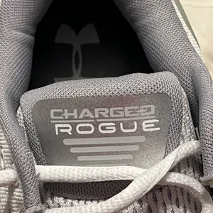 Under Armour Charged Rogue Running Sneakers Woman’s 10 White Gray thumbnail 2