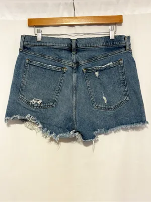 Abercrombie & Fitch The Mom Short High Rise Distressed Medium wash size 12 thumbnail 2