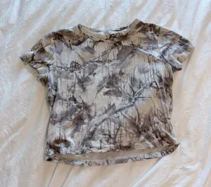 Cropped Camo Tee Gray Size M thumbnail 1