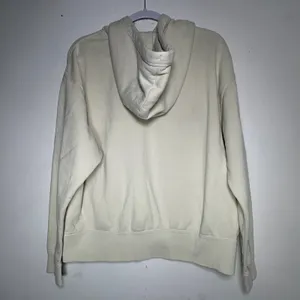 Nike Sportswear Essential Oversized Hoodie Cream Beige Embroidered Swoosh Medium thumbnail 2