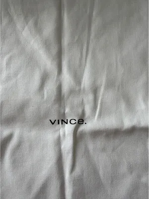 Vince White Cotton Dust Bag with Drawstring Closure thumbnail 2