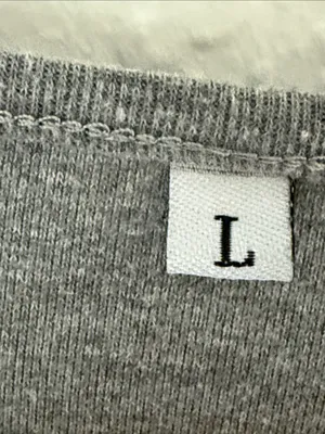 Gray Long-Sleeve Twist-Hem Top with V-Neck and Crisscross Detail Size Large thumbnail 2