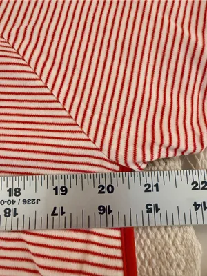 Lake Womens Red Striped Sleep Top 3/4 Sleeve Lounge Pima Cotton Classic Prep thumbnail 12