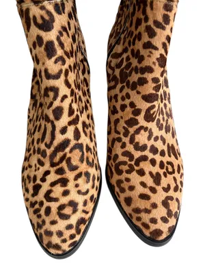 EUC Steve Madden Leather Calf Hair Rewind Boots Leopard Size 9.5 thumbnail 5
