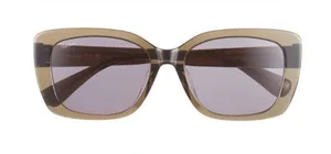 MaxMara Olive Brown Rectangle Women's Sunglasses thumbnail 1