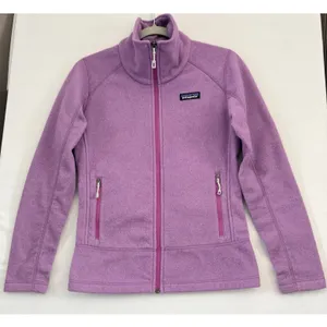 Patagonia Fleece Womens Purple Tech‎ Jacket Full Zip Outdoors Activewear XS thumbnail 1