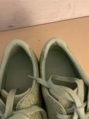 UGG women green sparkling Glitter leather Lace-Up Zilo Sneakers US 9 thumbnail 6