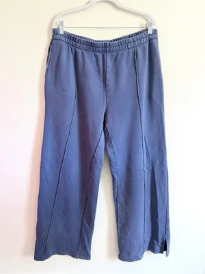 Aerie Blue Wide Leg Sweatpants Size Large Lounge Pants Spring Street Skater thumbnail 2