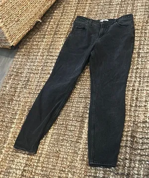 Abercrombie & Fitch The Skinny High Rise Black Denim Jean Size 28/6 thumbnail 1