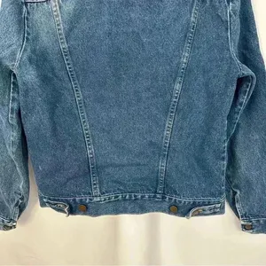 Vintage Rustler Jacket Medium Wash Boxy Crop Denim Trucker Jean Womens‎ Medium thumbnail 11