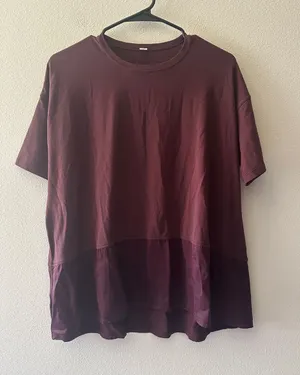 Lululemon maroon oversized short sleeve tshirt size 2 thumbnail 1