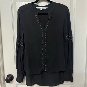 Veronica Beard Black Willa‎ Blouse black size 2 thumbnail 2