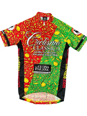 Nalini Vintage Sz S Green Red Cycling Jersey Vintage Ciclismo Classico Pasta Tee thumbnail 1
