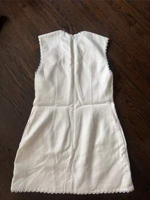 Meshki Antonella Linen Mini Dress - White thumbnail 3