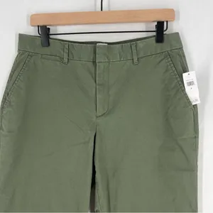 GAP Slim City‎ Olive Green Stretch Cotton Pant NWT Size 8 thumbnail 2