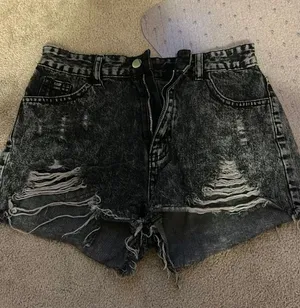 Black Jean Shorts thumbnail 1