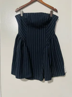 ASOS Pinstripe Bandeau Mini Dress - Size US 10 thumbnail 4