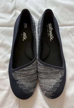 Softwalk Sicily Womens Ballet Flat Shoes Blue Size‎ 9 Quiet Luxury Preppy thumbnail 1