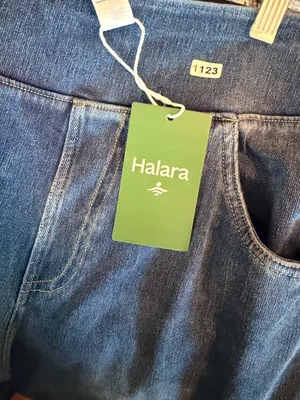 Halara L Wide-Leg High-Waist Denim Pants With Elastic Waistband And Pockets For thumbnail 7