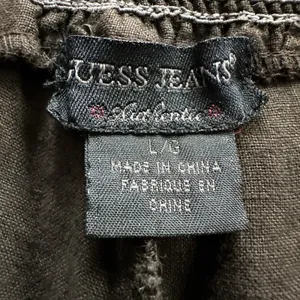 VTG Guess Jeans Women's 100% Linen‎ Pants Large Y2K Boho Wide Leg Smocked Waist thumbnail 9