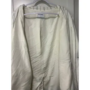 Old Navy Linen Blend Blazer Nautical Coastal Double Breasted Striped Navy XXL thumbnail 10