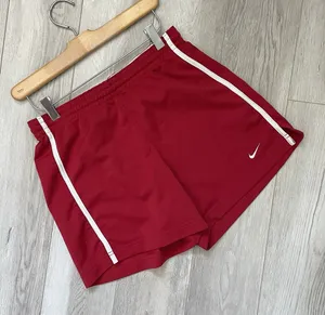 Vintage Nike Shorts stripe athletic pull on womens Red medium sporty activewear thumbnail 1