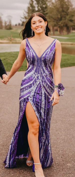 Sherri Hill Prom Dress 56316 In Lilac Purple thumbnail 4