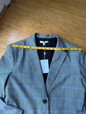 WAYF NWT Gray Plaid Oversized Blazer Pink Windowpane M thumbnail 10