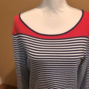 Sail to Sable STS Striped Knit Dress Red Navy White Size Large NWT‎ Nautical thumbnail 3