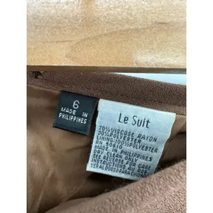 Le Suit Womens Brown 2 Piece Skirt Suit Set Blazer Pencil Skirt Size 6 Career thumbnail 9