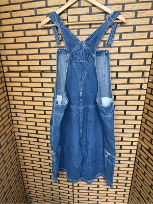 Revolt Denim Short Overalls Size 22 Blue thumbnail 2