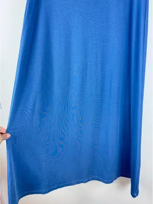 Peruvian Connection Pima Cotton Blue Maxi Skirt Large L Made Peru Minimalist thumbnail 6