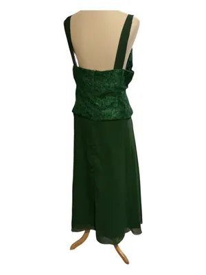 New With Tags Emerald Green Sequin Lace Evening Gown - Plus Size US 24W thumbnail 2