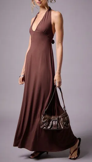 Pacsun Third Charm Alexa Halter Midi Dress thumbnail 1