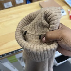 J. Crew Women Alpaca‎ Wool Turtleneck Sweater Medium Brown Preppy Academia Yarn thumbnail 6