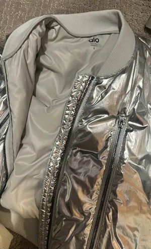 Alo Metallic Bomber Jacket thumbnail 3