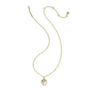 Kendra Scott Bethany Heart Locket Lariat Necklace Gold Plated Brass Adj thumbnail 5